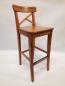 Preview: Barhocker Tresenhocker Holz mit Lehne