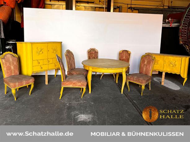 Antike Sitzgruppe mit barockem Charme (9-teilig) zum Selbstaufbau