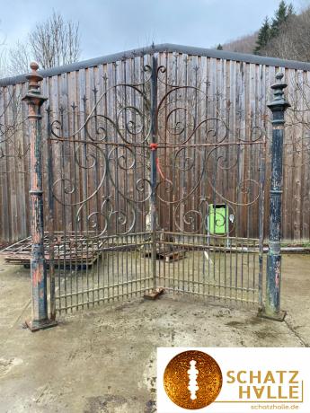 Unikat: großes Tor für Hof, Garten, Park - Original Frankreich um 1900, antik, Schmiedeeisen