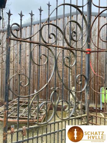 Unikat: großes Tor für Hof, Garten, Park - Original Frankreich um 1900, antik, Schmiedeeisen