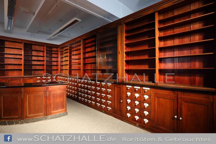 Original antike Ladeneinrichtung alte APOTHEKE Apothekerschrank