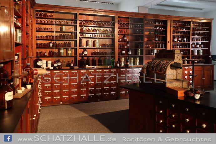 Original antike Ladeneinrichtung alte APOTHEKE Apothekerschrank