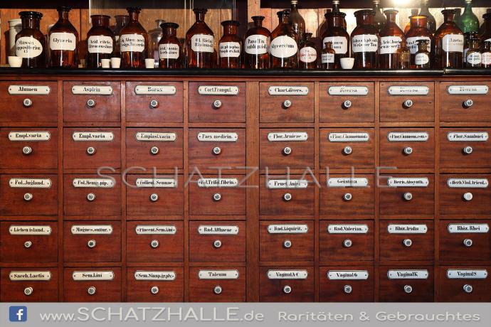 Original antike Ladeneinrichtung alte APOTHEKE Apothekerschrank