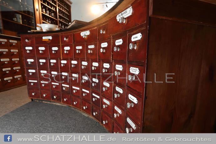 Original antike Ladeneinrichtung alte APOTHEKE Apothekerschrank