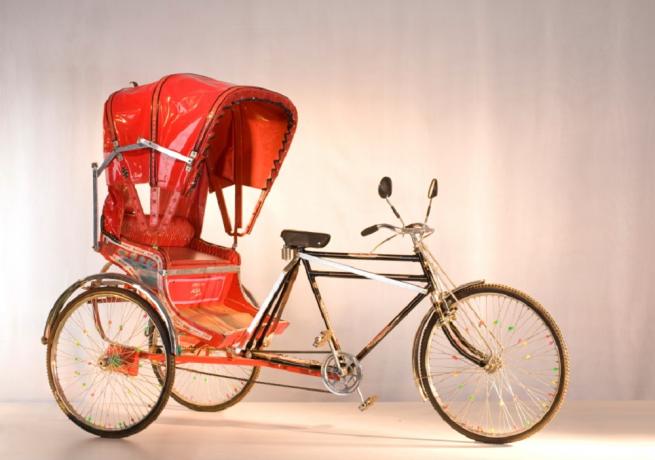 SPECIAL: Original-Rikscha rot, Transportrad, Fahrrad, Lastenrad