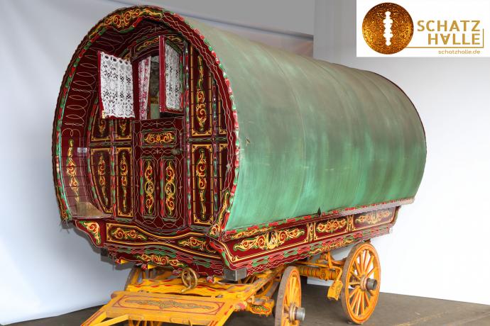 Original Gypsy Traveller Bowtop Caravan, Wagon, Pferdewagen, Zirkuswagen, Zigeunerwagen