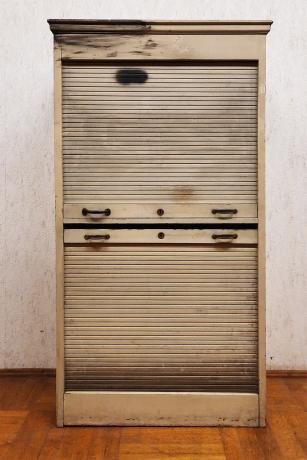 Rollschrank/ Aktenschrank Bauhaus/ Rolltür, Rollade/ Vintage