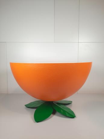 Orange Tisch 80er 70er Look Beistelltisch midcentury vintage