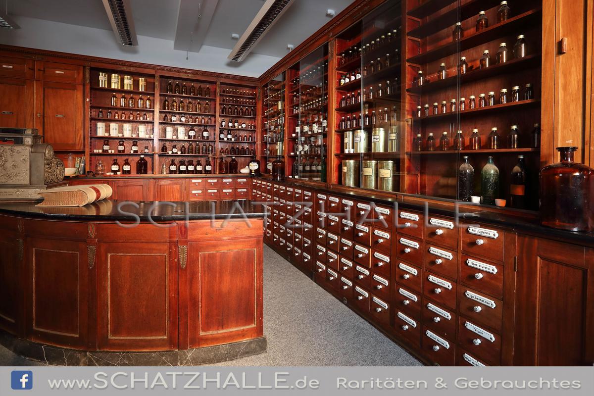 Original antike Ladeneinrichtung alte APOTHEKE Apothekerschrank