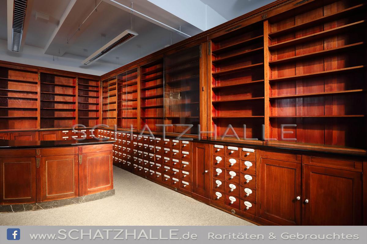 Original antike Ladeneinrichtung alte APOTHEKE Apothekerschrank