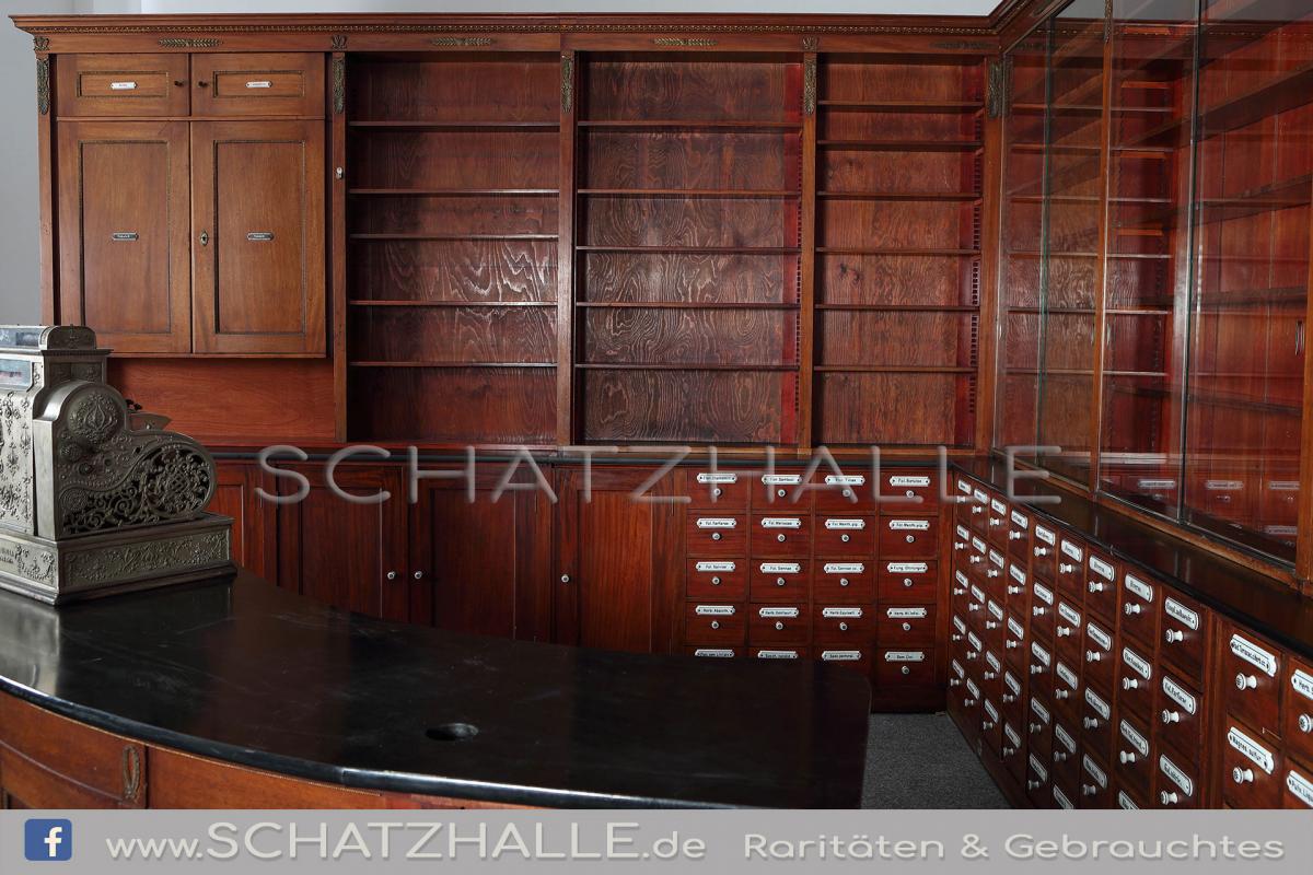 Original antike Ladeneinrichtung alte APOTHEKE Apothekerschrank