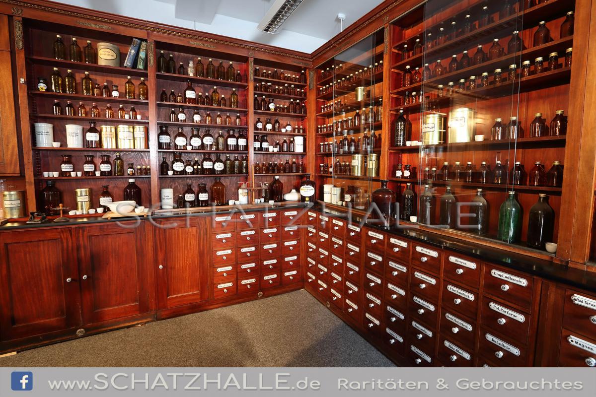 Original antike Ladeneinrichtung alte APOTHEKE Apothekerschrank