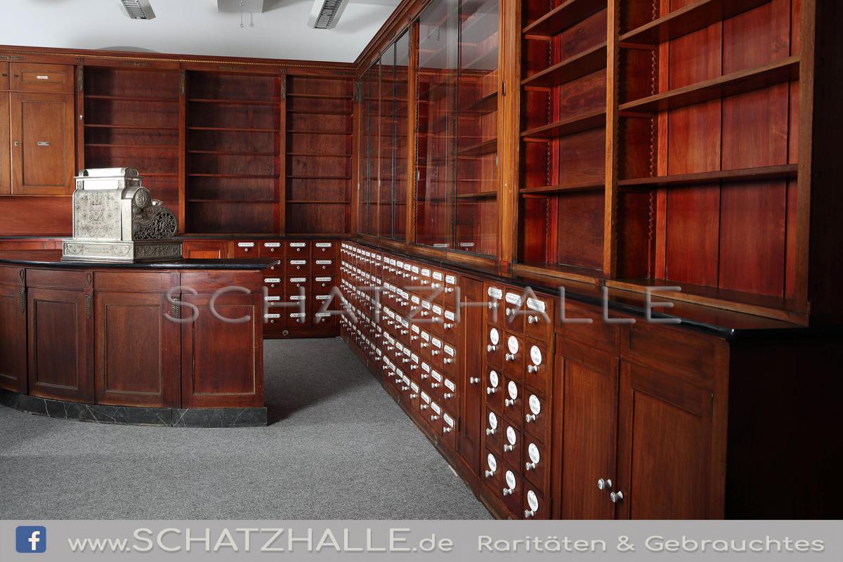 Original antike Ladeneinrichtung alte APOTHEKE Apothekerschrank