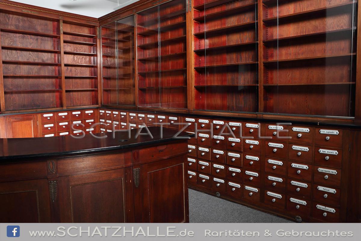 Original antike Ladeneinrichtung alte APOTHEKE Apothekerschrank