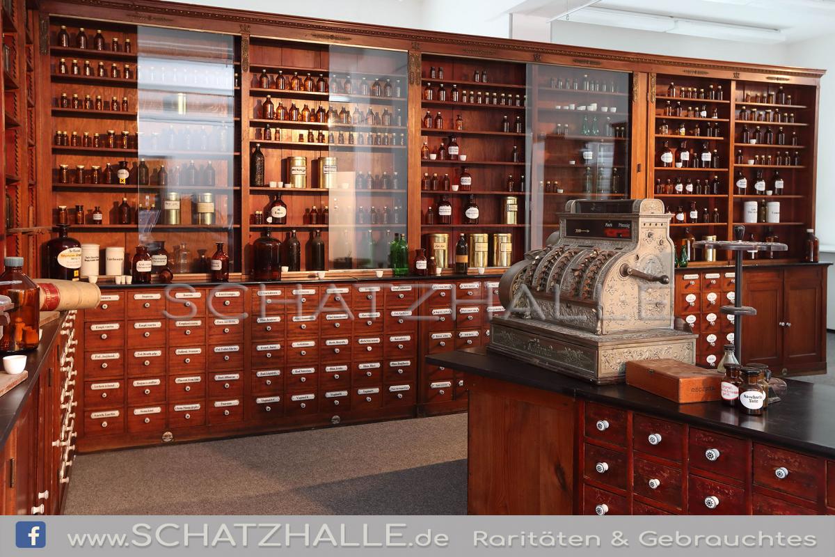 Original antike Ladeneinrichtung alte APOTHEKE Apothekerschrank